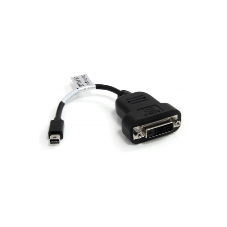 StarTech.com Mini DisplayPort to DVI Adapter - 1080p - Single Link - Active - Mini DP (Thunderbolt) to DVI Monitor Adapter (MDP2DVIS) - DVI adapter - dual link - Mini DisplayPort (M) to DVI-D (F) - 20 cm - black - 3