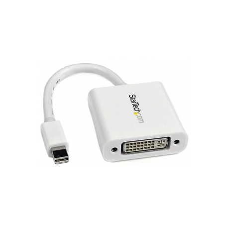 StarTech.com Mini DisplayPort to DVI Adapter - White - 1920 x 1200 - Mini DP to DVI Converter for Your Mac or Windows Computer (MDP2DVIW) - DVI adapter - Mini DisplayPort (M) to DVI-I (F) - 17 cm - white - 1
