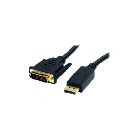 StarTech.com DisplayPort to DVI Cable - 6ft  /  2m - 1920 x 1200 - M / M – DP to DVI Adapter Cable – Passive DisplayPort Monitor Cable (DP2DVI2MM6) - Adapter cable - DVI-D (M) to DisplayPort (M) - 1.8 m - black - 0