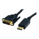 StarTech.com DisplayPort to DVI Cable - 6ft  /  2m - 1920 x 1200 - M / M – DP to DVI Adapter Cable – Passive DisplayPort Monitor Cable (DP2DVI2MM6) - Adapter cable - DVI-D (M) to DisplayPort (M) - 1.8 m - black