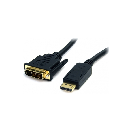 StarTech.com DisplayPort to DVI Cable - 6ft  /  2m - 1920 x 1200 - M / M – DP to DVI Adapter Cable – Passive DisplayPort Monitor Cable (DP2DVI2MM6) - Adapter cable - DVI-D (M) to DisplayPort (M) - 1.8 m - black - 3