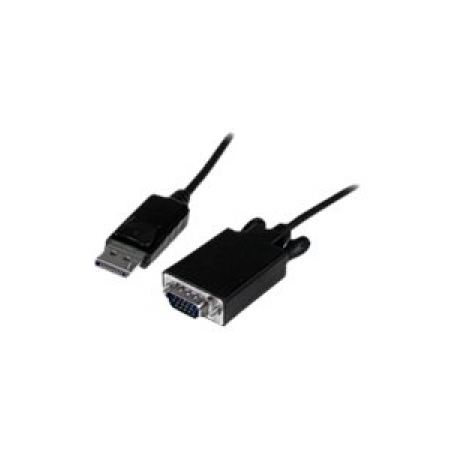 StarTech.com 6ft DisplayPort to VGA Cable - 1920 x 1200 - Active DP to VGA Adapter - DP to VGA Monitor Cable (DP2VGAMM6B) - DisplayPort cable - DisplayPort (M) to HD-15 (VGA) (M) - 1.83 m - latched - black - 0