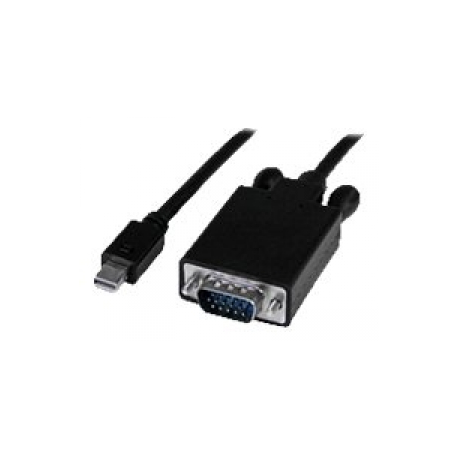 StarTech.com 3 ft Mini DisplayPort to VGA Adapter Cable - mDP to VGA Video Converter - Mini DP to VGA Cable for Mac / PC 1920x1200 - Black (MDP2VGAMM3B) - Video converter - VGA - DisplayPort - black - 0