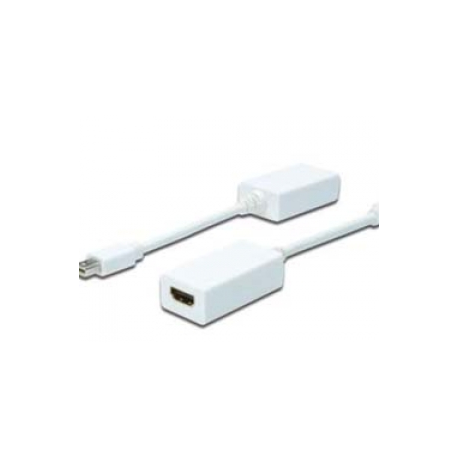 ASSMANN - HDMI adapter - Mini DisplayPort male to HDMI female - 15 cm - double shielded - white - 0