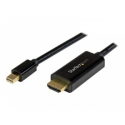 StarTech.com Mini DisplayPort to HDMI converter cable - 3 ft (1m) - mDP to HDMI adapter with built-in cable - (M  /  M) Ultra HD 4K (MDP2HDMM1MB) - Adapter cable - Mini DisplayPort male to HDMI male - 1 m - black - 4K support