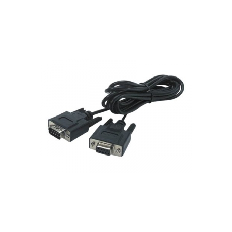 APC - Serial cable - DB-9 (M) to DB-9 (F) - black - for P / N: SRV1KA-TW, SRV1KI-TW, SRV2KA-TW, SRV2KI-TW, SRV3KA-TW, SRV3KI-TW, SRV6KI-TW - 3