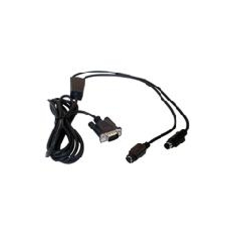 Datalogic - Serial cable - DB-9 (F) - coiled - for DLL 5510-M, 6010-M; Dragon D101; Gryphon D100, D200, M100, M200; Lynx D302; Touch 65, 90 - 0