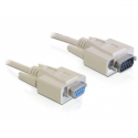 DeLOCK - Serial extension cable - DB-9 (M) to DB-9 (F) - 3 m - molded, thumbscrews - beige