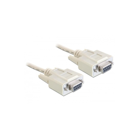 DeLOCK - Null modem cable - DB-9 (F) to DB-9 (F) - 1.8 m - grey - 0