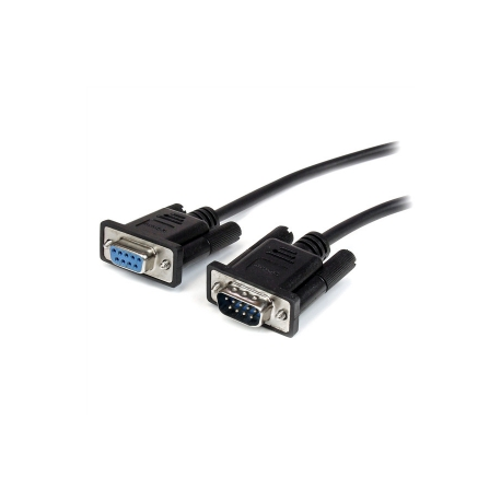 StarTech.com 0.5m Black Straight Through DB9 RS232 Serial Cable - M / F - Serial extension cable - DB-9 (M) to DB-9 (F) - 50 cm - black - 3