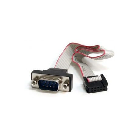 StarTech.com 16in 9 Pin Serial Male to 10 Pin Motherboard Header Panel Mount Cable - motherboard to RS232 (PNL9M16) - Serial cable - DB-9 (M) to 10 PIN IDC (F) - 40.7 cm - grey - 2