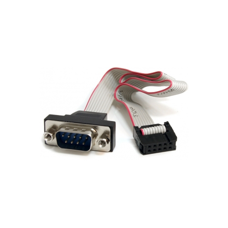 StarTech.com 16in 9 Pin Serial Male to 10 Pin Motherboard Header Panel Mount Cable - motherboard to RS232 (PNL9M16) - Serial cable - DB-9 (M) to 10 PIN IDC (F) - 40.7 cm - grey - 6