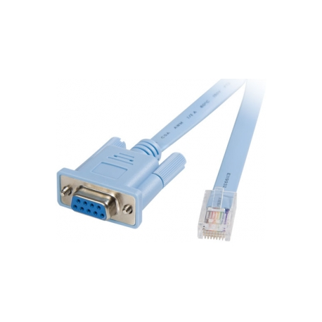 StarTech.com 6 ft RJ45 to DB9 Cisco Console Management Router Cable - M / F Serial Console Cable (DB9CONCABL6) - Serial cable - RJ-45 (M) to DB-9 (F) - 1.8 m - blue - for P / N: EC1S952, EC2S952, IES101002SFP - 6