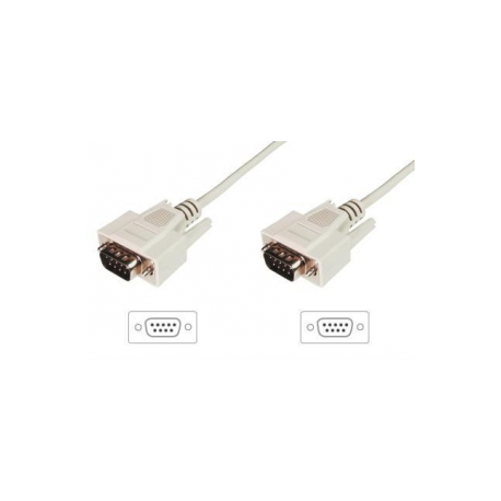 ASSMANN - Serial cable - DB-9 (M) to DB-9 (M) - 2 m - molded, thumbscrews - beige - 0