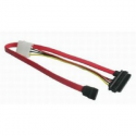 Gembird - SATA cable - Serial ATA 150 / 300 / 600 - SATA combo (F) to 4 PIN internal power, SATA - 35 cm