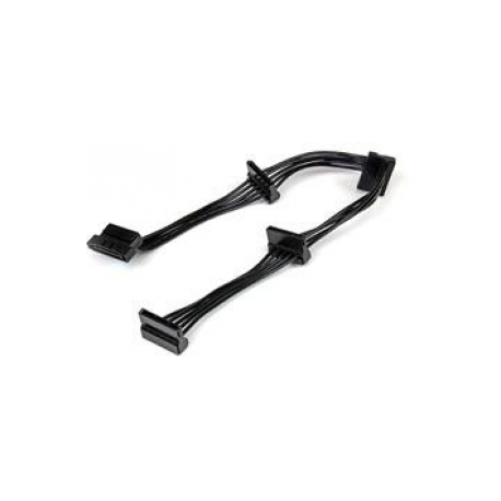 StarTech.com 15.7 in (400 mm) SATA Power Splitter Adapter Cable - M / F - 4x Serial ATA Power Cable Splitter (PYO4SATA) - Power splitter - SATA power (M) to SATA power (F) - 40 cm - black - for P / N: BRACKET125PT, BRACKET125PTP, BRACKET425F, PEXUSB311AC3, S251BU31REM, SATBP125VP - 6