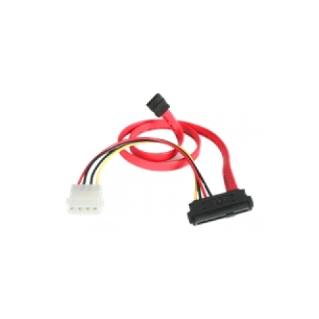 StarTech.com 18in SAS 29 Pin to SATA Cable with LP4 Power - 18in SAS 29 pin to SATA Cable - 18in SFF 8482 to SATA (SAS729PW18) - SATA / SAS cable - 4 PIN internal power, 29 pin internal SAS (SFF-8482) to SATA (R) - 46 cm - red - for P / N: DRW150SASBK - 0