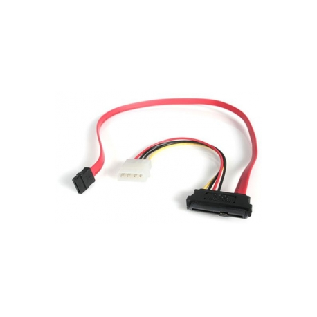 StarTech.com 18in SAS 29 Pin to SATA Cable with LP4 Power - 18in SAS 29 pin to SATA Cable - 18in SFF 8482 to SATA (SAS729PW18) - SATA / SAS cable - 4 PIN internal power, 29 pin internal SAS (SFF-8482) to SATA (R) - 46 cm - red - for P / N: DRW150SASBK - 2