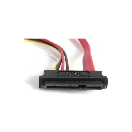 StarTech.com 18in SAS 29 Pin to SATA Cable with LP4 Power - 18in SAS 29 pin to SATA Cable - 18in SFF 8482 to SATA (SAS729PW18) - SATA / SAS cable - 4 PIN internal power, 29 pin internal SAS (SFF-8482) to SATA (R) - 46 cm - red - for P / N: DRW150SASBK - 3