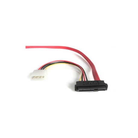 StarTech.com 18in SAS 29 Pin to SATA Cable with LP4 Power - 18in SAS 29 pin to SATA Cable - 18in SFF 8482 to SATA (SAS729PW18) - SATA / SAS cable - 4 PIN internal power, 29 pin internal SAS (SFF-8482) to SATA (R) - 46 cm - red - for P / N: DRW150SASBK - 6