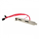 StarTech.com 2 Port SATA to eSATA Slot Plate BRacket - eSATA slot bRacket - SATA to eSATA plate - SATA to eSATA bRacket (ESATAPLATE2) - SATA internal to external panel - Serial ATA 150 / 300 / 600 - SATA (F) to eSATA (M) - 30 cm - red - for P / N: S251SMU33EP, S351BMU33ET, S351BMU33ETG, SDOCKU313E, SDOCKU33EF