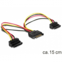 DeLOCK - Power splitter - SATA power (F) to SATA power (M) - 15 cm - 90° connector