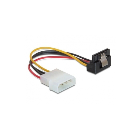 DeLOCK - Power adapter - 4 PIN internal power (M) to SATA power (M) - 15 cm - 90° connector, latched - 0