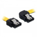 DeLOCK Cable SATA - SATA cable - Serial ATA 150 / 300 / 600 - SATA (F) to SATA (F) - 50 cm - latched, right-angled connector, straight connector - yellow