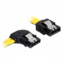 DeLOCK Cable SATA - SATA cable - Serial ATA 150 / 300 / 600 - SATA (F) to SATA (F) - 70 cm - latched, left-angled connector, straight connector - yellow