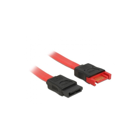 DeLOCK - SATA extension cable - Serial ATA 150 / 300 / 600 - SATA (M) to SATA (F) - 30 cm - red - 0