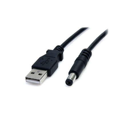 StarTech.com 2m USB to Type M Barrel Cable - USB to 5.5mm 5V DC Cable - USB to Barrel Jack 5V DC Plug (USB2TYPEM2M) - Power cable - USB (power only) (M) to DC jack 5.5 mm (M) - 2 m - molded - black - 3