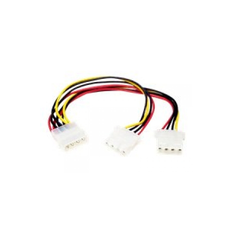StarTech.com LP4 to 2x LP4 Power Y Splitter Cable M / F - LP4 Splitter - Molex Y Splitter - Molex Splitter (PYO2L) - Power cable - 4 PIN internal power (F) to 4 PIN internal power (M) - 0.2 m - for P / N: ATX2POWER450, ATX2POWR350E, ATX2POWR400E, HSB225S3R, IDE2SAT2, S25SLOTR, SATSASBP425 - 0