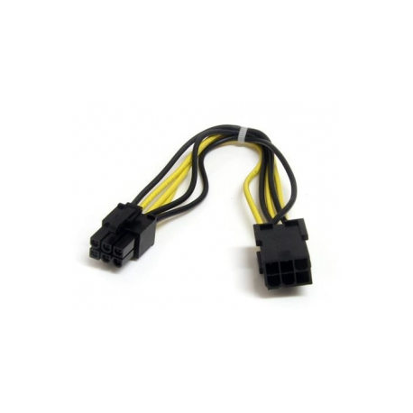 StarTech.com 8in 6 pin PCI Express Power Extension Cable - Power extension cable - 6 pin PCIe power (M) to 6 pin PCIe power (F) - 7.9 in - black - PCIEPOWEXT - Power extension cable - 6 pin PCIe power (M) to 6 pin PCIe power (F) - 20 cm - black - 1
