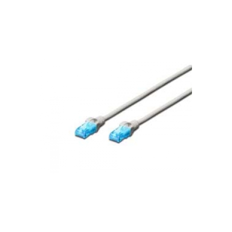 DIGITUS Ecoline - Patch cable - RJ-45 (M) to RJ-45 (M) - 2 m - UTP - CAT 5e - booted - grey - 0