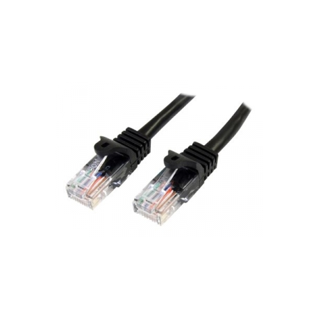 StarTech.com 3m Black Cat5e / Cat 5 Snagless Patch Cable - Patch cable - RJ-45 (M) to RJ-45 (M) - 3 m - UTP - CAT 5e - snagless - black - 0