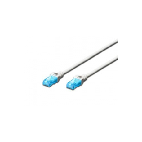 DIGITUS Professional - Patch cable - RJ-45 (M) to RJ-45 (M) - 3 m - UTP - CAT 5e - booted, snagless - white - 0