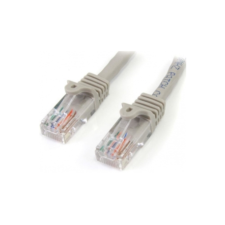 StarTech.com 5m Grey Cat5e  /  Cat 5 Snagless Patch Cable 5 m - Patch cable - RJ-45 (M) to RJ-45 (M) - 5 m - UTP - CAT 5e - snagless - grey - 1