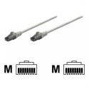 Intellinet Network Patch Cable, Cat6, 0.5m, Grey, CCA, U / UTP, PVC, RJ45, Gold Plated Contacts, Snagless, Booted, Lifetime Warranty, Polybag - Patch cable - RJ-45 (M) to RJ-45 (M) - 50 cm - UTP - CAT 6 - molded, snagless - grey