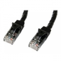 StarTech.com 1m CAT6 Ethernet Cable, 10 Gigabit Snagless RJ45 650MHz 100W PoE Patch Cord, CAT 6 10GbE UTP Network Cable w / Strain Relief, Black, Fluke Tested / Wiring is UL Certified / TIA - Category 6 - 24AWG (N6PATC1MBK) - Patch cable - RJ-45 (M) to RJ-45 (M) - 1 m - UTP - CAT 6 - molded, snagless - black