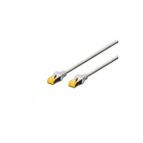 DIGITUS - Patch cable - RJ-45 (M) to RJ-45 (M) - 2 m - SFTP - CAT 6a - booted, halogen-free, snagless - grey - 0