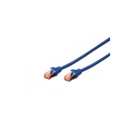 DIGITUS Professional - Patch cable - RJ-45 (M) to RJ-45 (M) - 2 m - SFTP - CAT 6 - booted, halogen-free, snagless - blue - 0