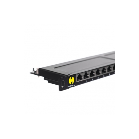 Netrack - Patch panel with shelf - rack mountable - RJ-45 X 24 - 0.5U - 19" - 0