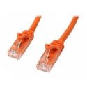StarTech.com 1m CAT6 Ethernet Cable, 10 Gigabit Snagless RJ45 650MHz 100W PoE Patch Cord, CAT 6 10GbE UTP Network Cable w / Strain Relief, Orange, Fluke Tested / Wiring is UL Certified / TIA - Category 6 - 24AWG (N6PATC1MOR) - Patch cable - RJ-45 (M) to RJ-45 (M) - 1 m - UTP - CAT 6 - snagless - orange