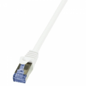 LogiLink PrimeLine - Patch cable - RJ-45 (M) to RJ-45 (M) - 50 cm - SFTP, PiMF - CAT 6a - halogen-free, molded, snagless - white