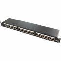 LogiLink - Patch panel - CAT 6a - STP - RJ-45 X 24 - black, RAL 9005 - 1U - 19"