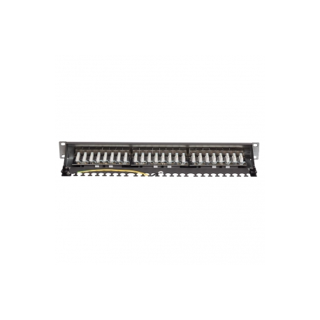 Netrack - Patch panel - rack mountable - RJ-45 X 24 - black - 19" - 3