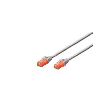 DIGITUS Professional - Patch cable - RJ-45 (M) to RJ-45 (M) - 5 m - UTP - CAT 6 - halogen-free, molded, snagless - grey - 0