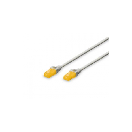 DIGITUS Professional - Patch cable - RJ-45 (M) to RJ-45 (M) - 1 m - UTP - CAT 6a - halogen-free - grey - 0