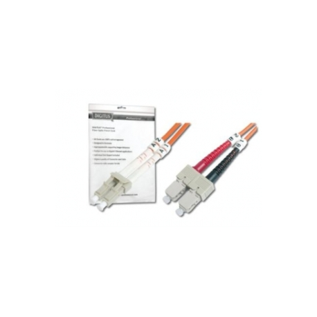 DIGITUS - Patch cable - LC multi-mode (M) to SC multi-mode (M) - 2 m - fibre optic - 50 / 125 micron - OM2 - halogen-free - orange - 0