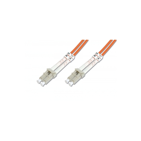 DIGITUS - Patch cable - LC multi-mode (M) to LC multi-mode (M) - 2 m - fibre optic - 50 / 125 micron - OM2 - halogen-free - orange - 0